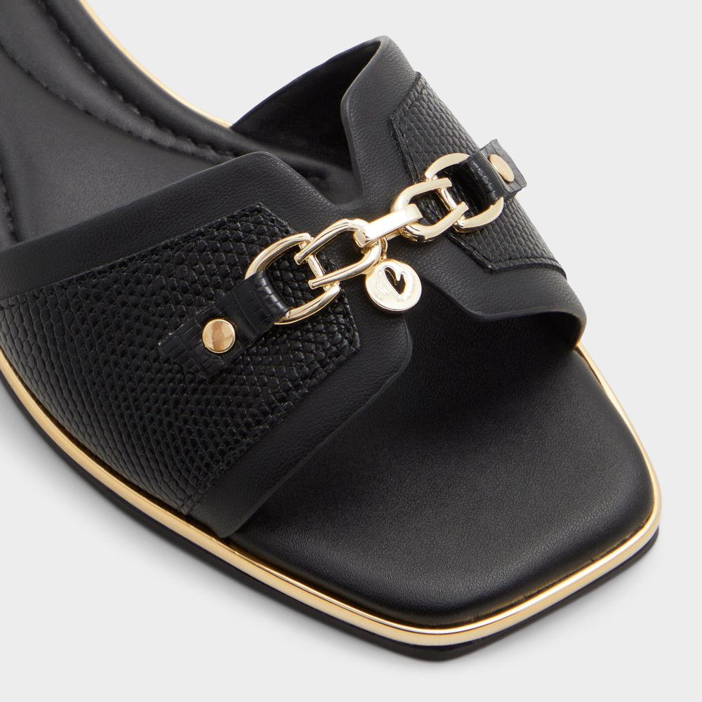 Aldo Alamassi Black Women's Flats - Slide sandal