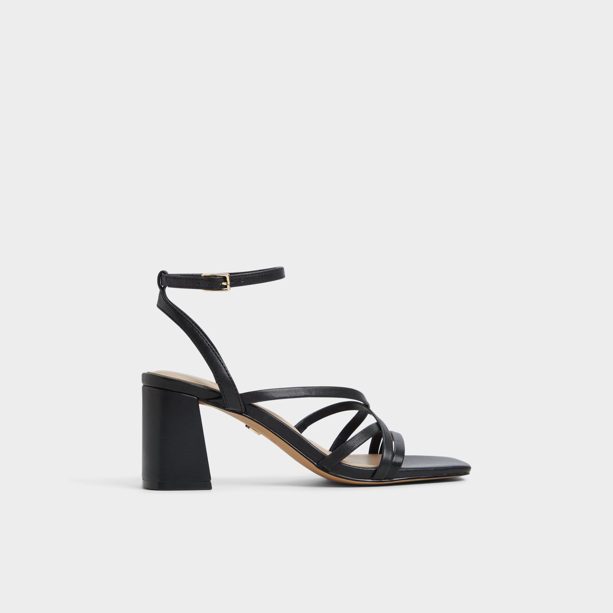 Aldo Esther Black Women's Block heels - Strappy heeled sandal, Block heel