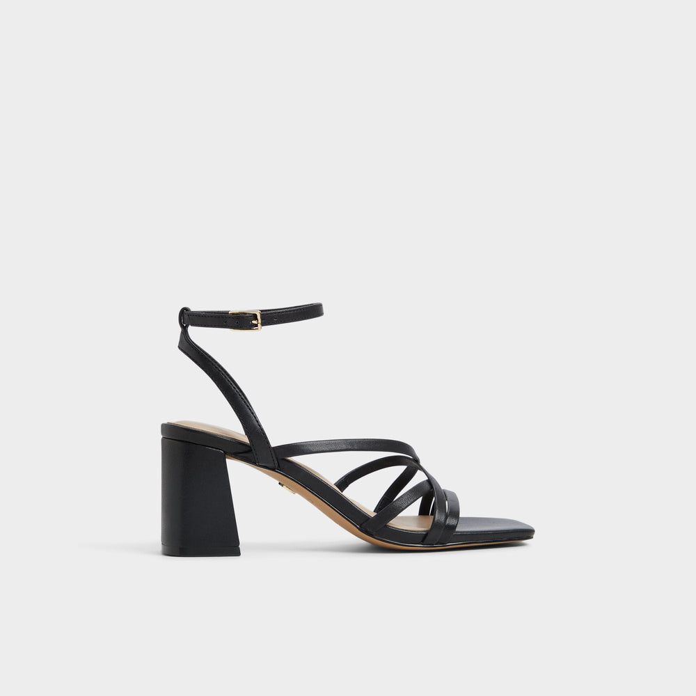Aldo Esther Black Women's Block heels - Strappy heeled sandal, Block heel
