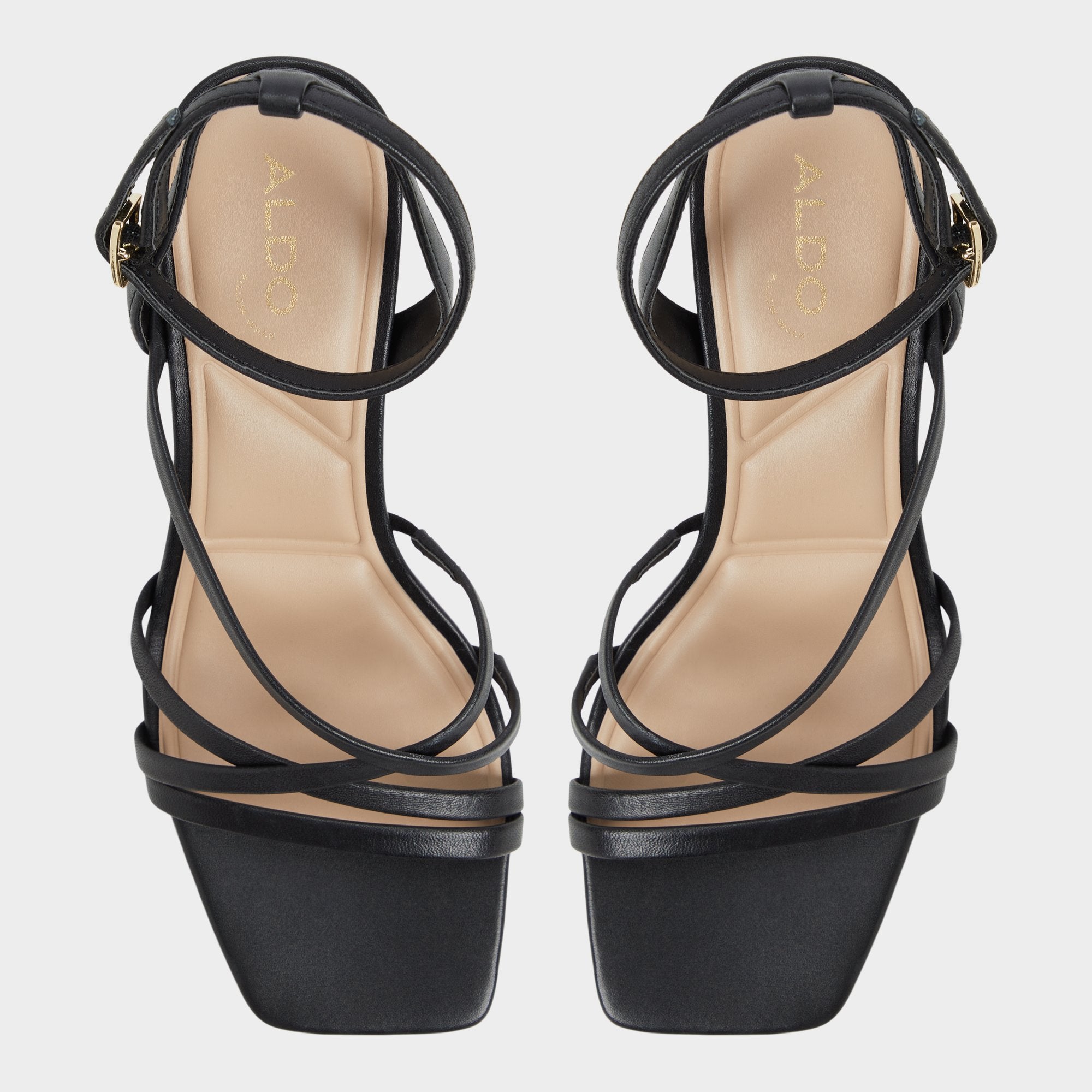 Aldo Esther Black Women's Block heels - Strappy heeled sandal, Block heel