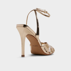 Aldo Meteora in Gold - Strappy heeled sandal, Stiletto heel
