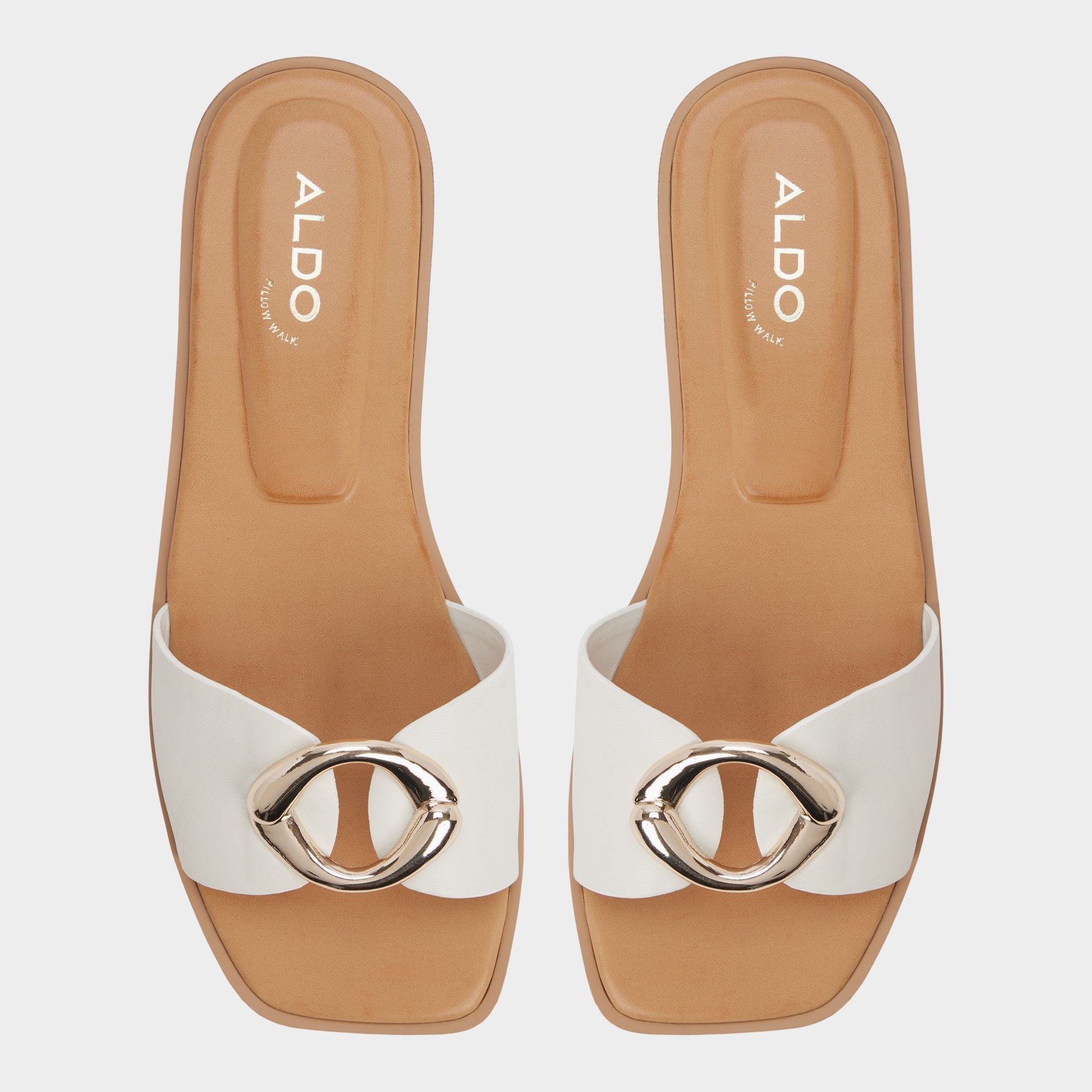 Aldo Biggin in White Bone - Slide sandal