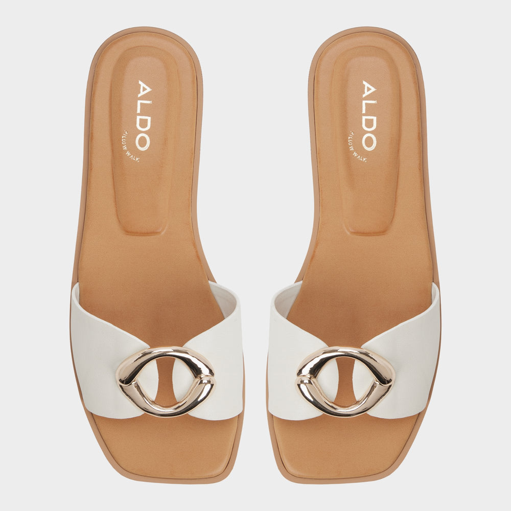 Aldo Biggin in White Bone - Slide sandal