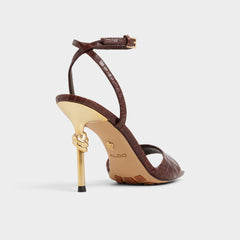 Aldo Harmonious in Dark Brown - Strappy heeled sandal