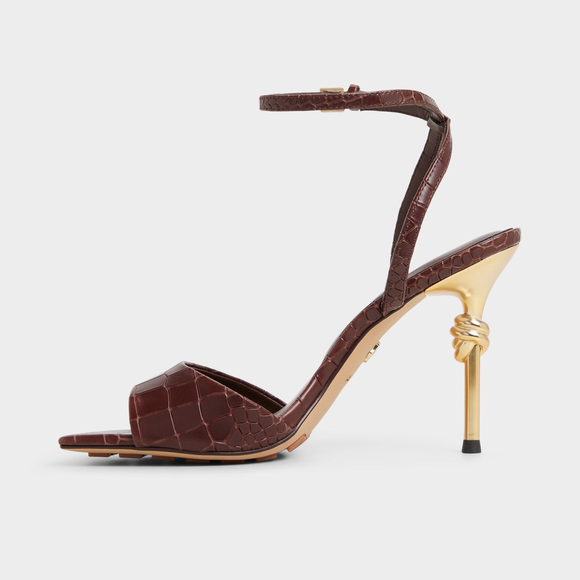 Aldo Harmonious in Dark Brown - Strappy heeled sandal