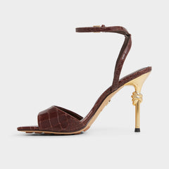 Aldo Harmonious in Dark Brown - Strappy heeled sandal