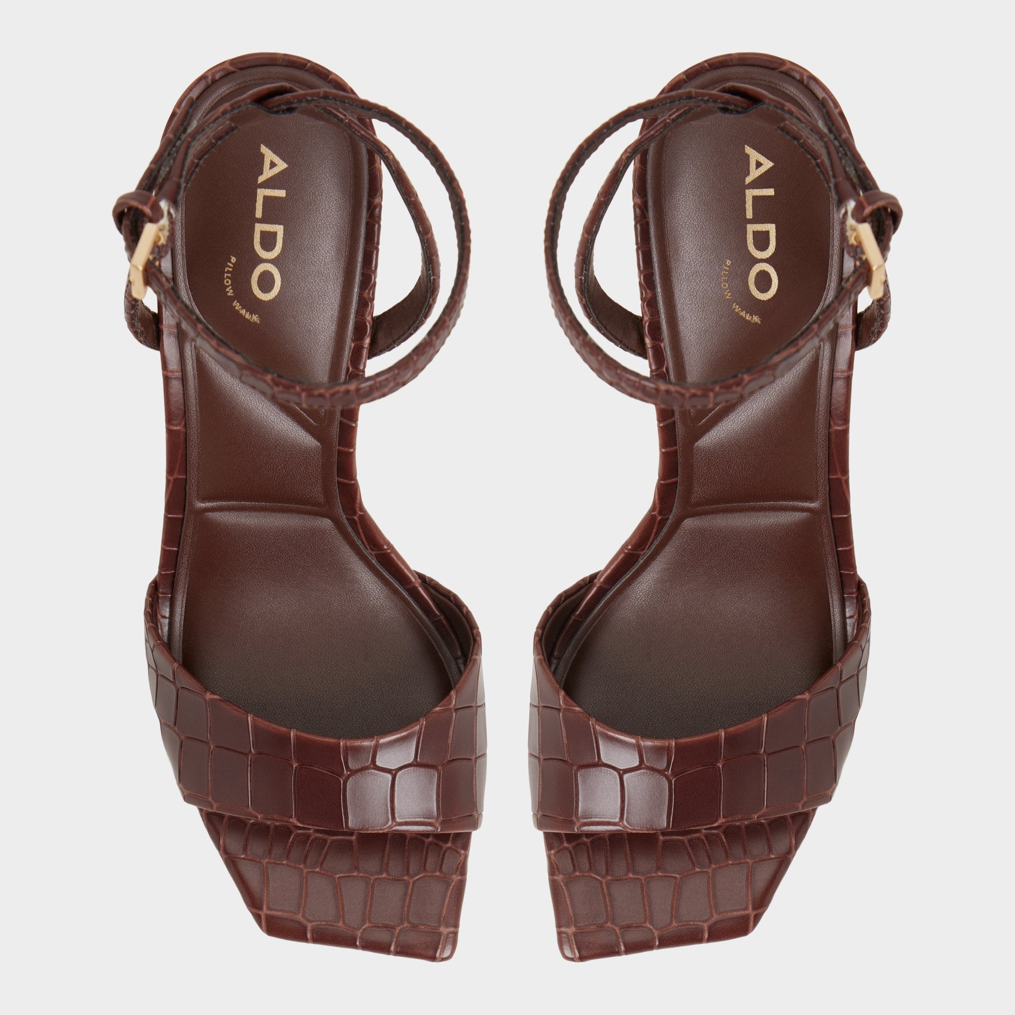 Aldo Harmonious in Dark Brown - Strappy heeled sandal