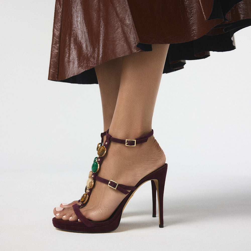 Aldo Opalia in Bordo - Strappy heeled sandal, Platform