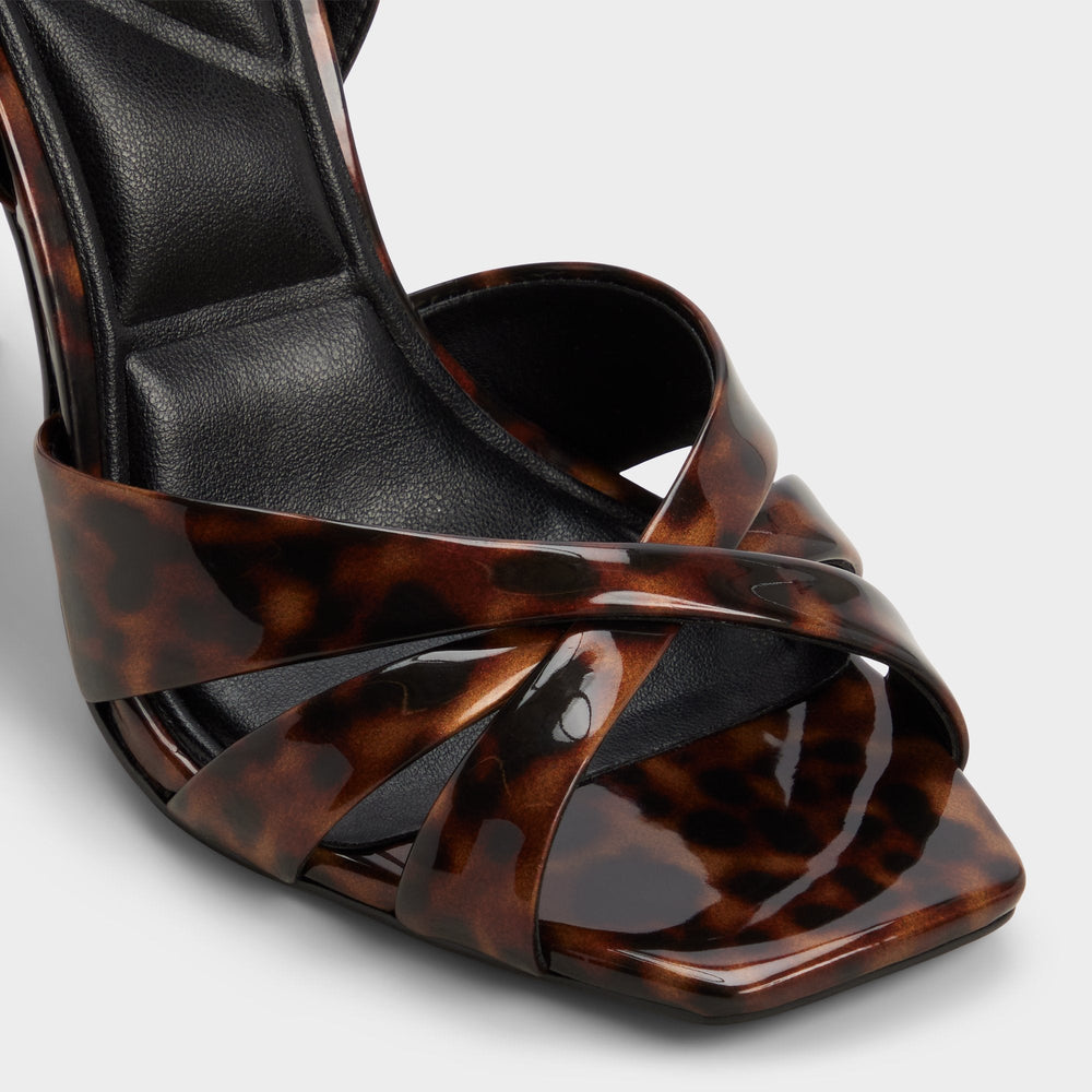 Aldo Meteora in Open Brown - Strappy heeled sandal, Stiletto heel