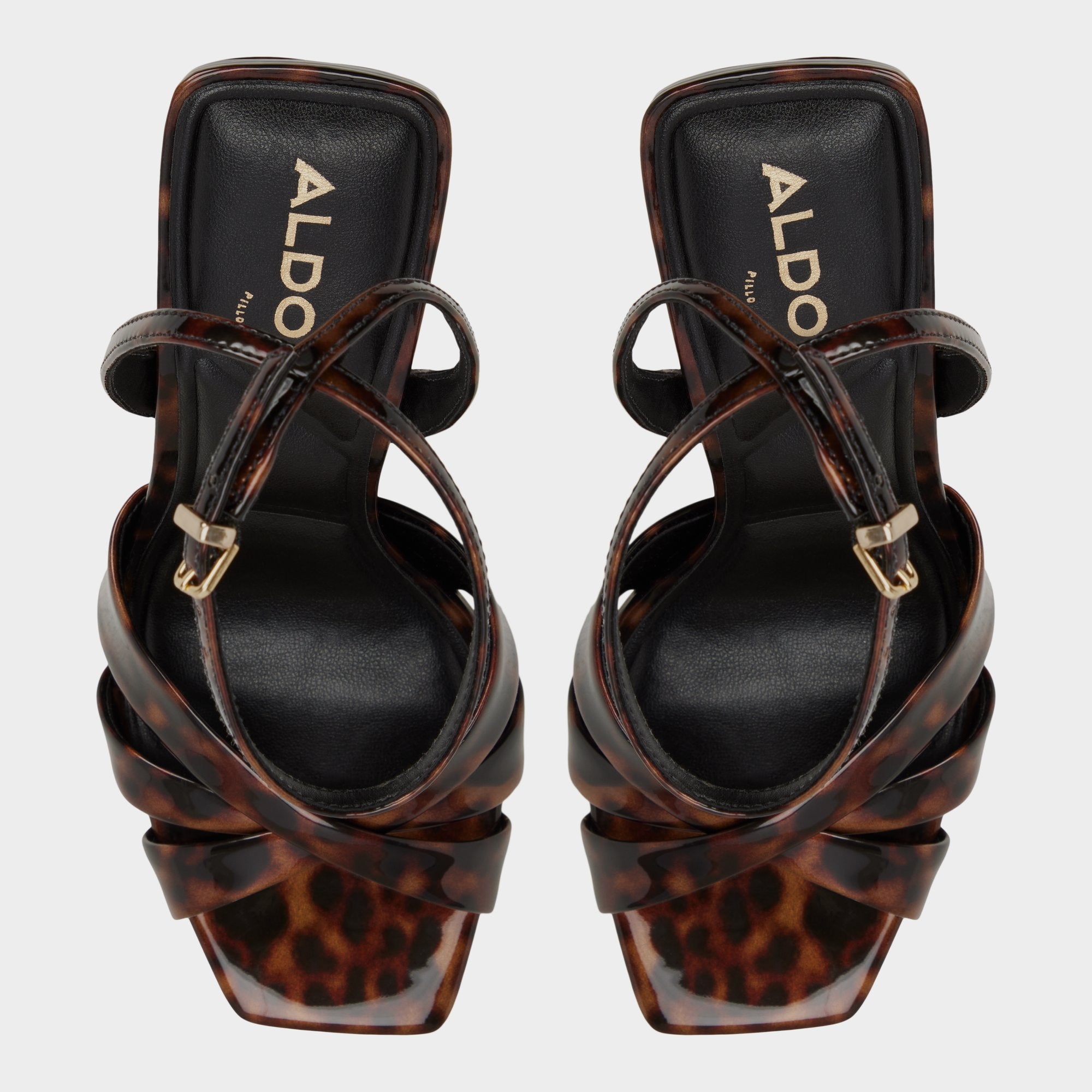 Aldo Meteora in Open Brown - Strappy heeled sandal, Stiletto heel