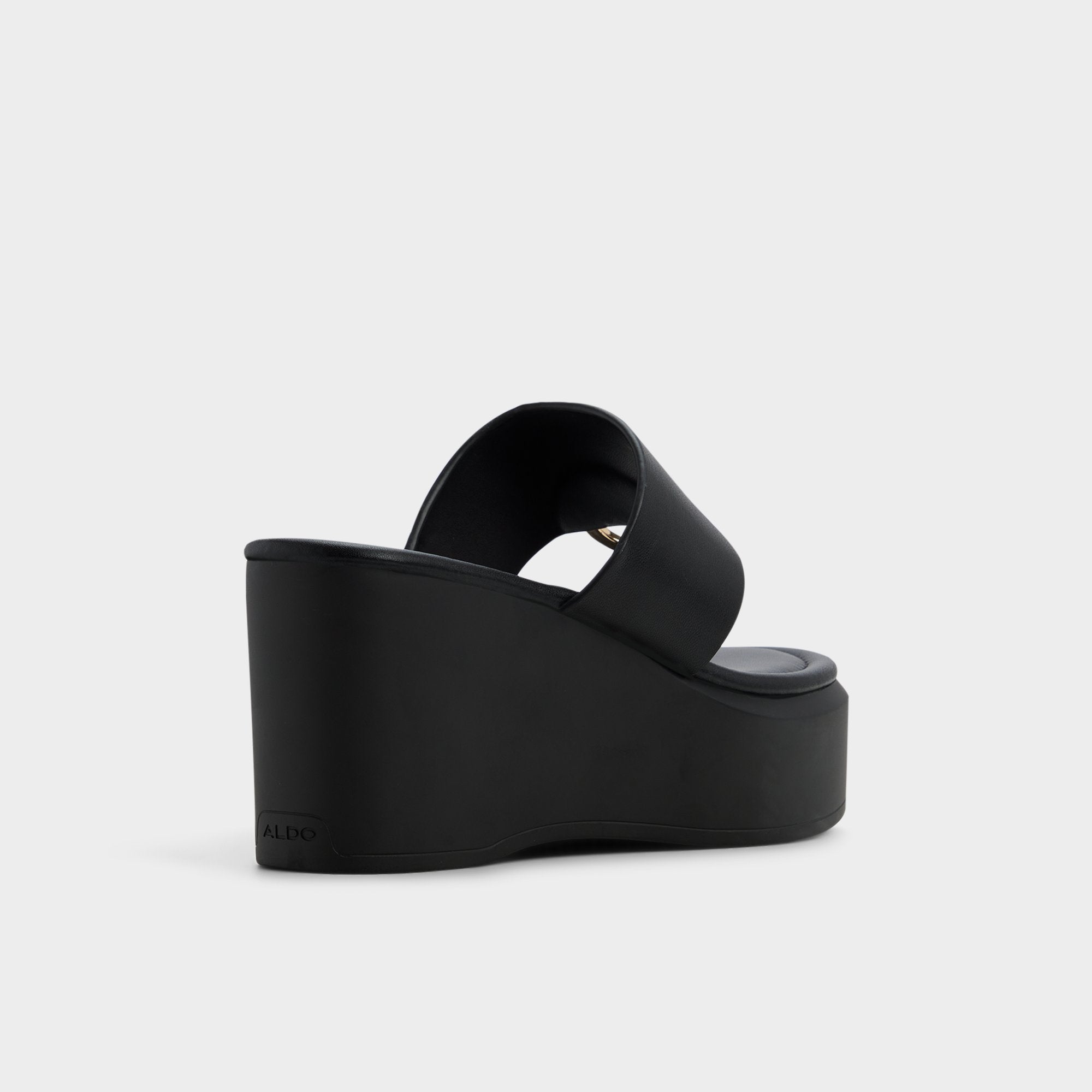 Aldo Friegan in Black - Slide sandal, Wedge heel