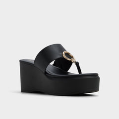 Aldo Friegan in Black - Slide sandal, Wedge heel