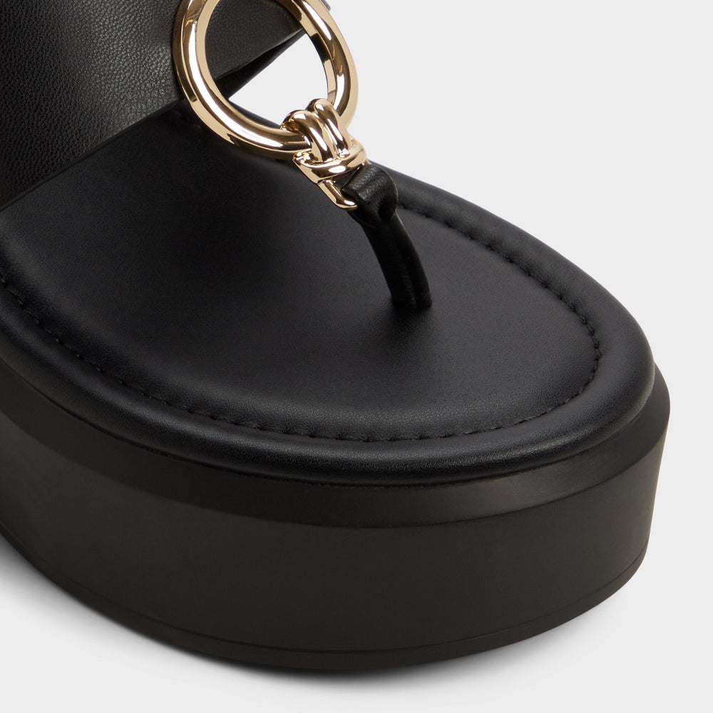 Aldo Friegan in Black - Slide sandal, Wedge heel