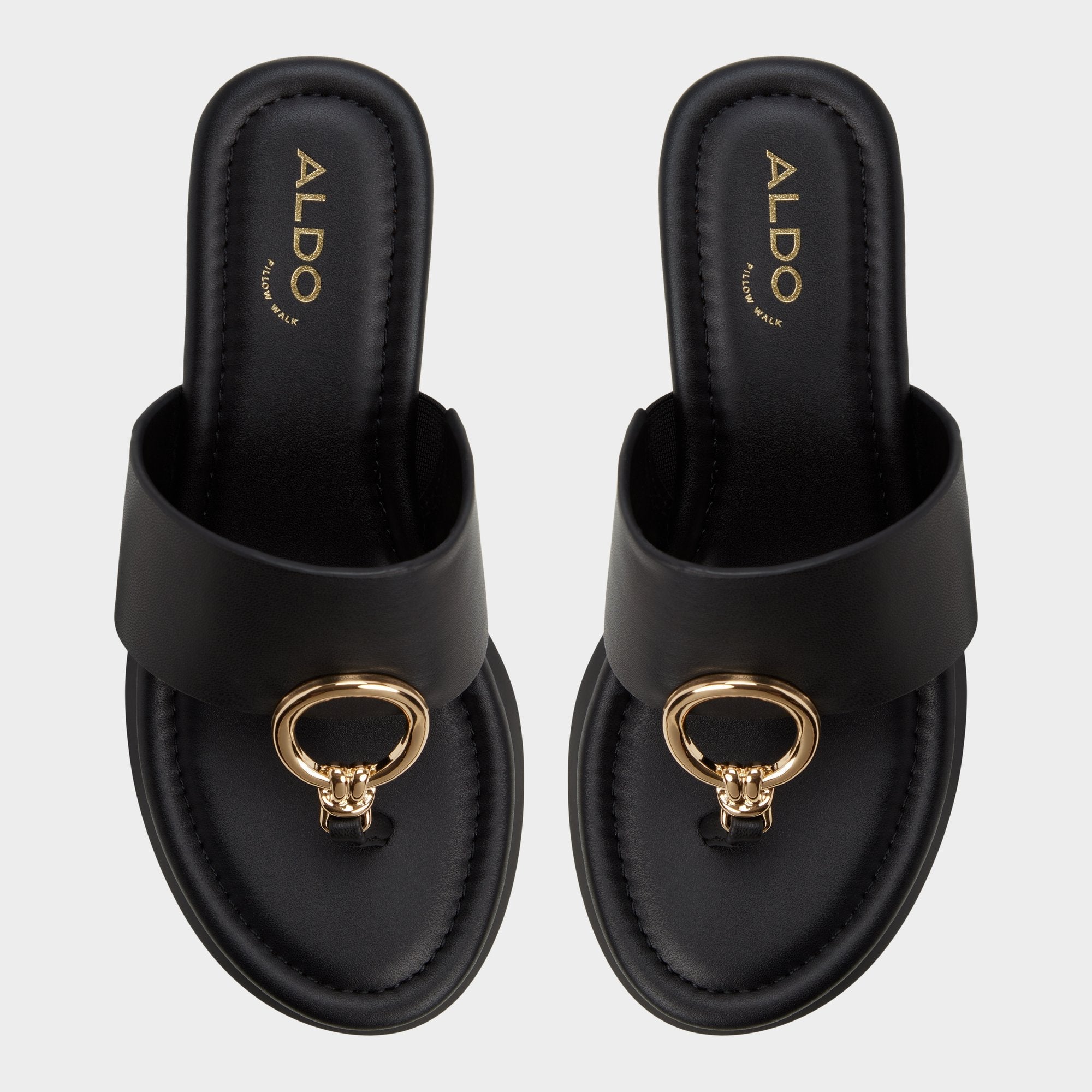 Aldo Friegan in Black - Slide sandal, Wedge heel