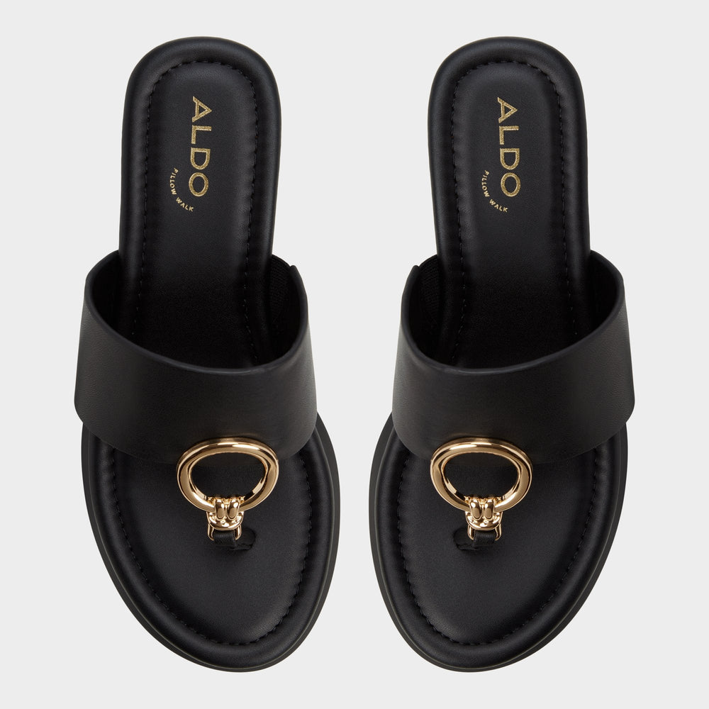 Aldo Friegan in Black - Slide sandal, Wedge heel