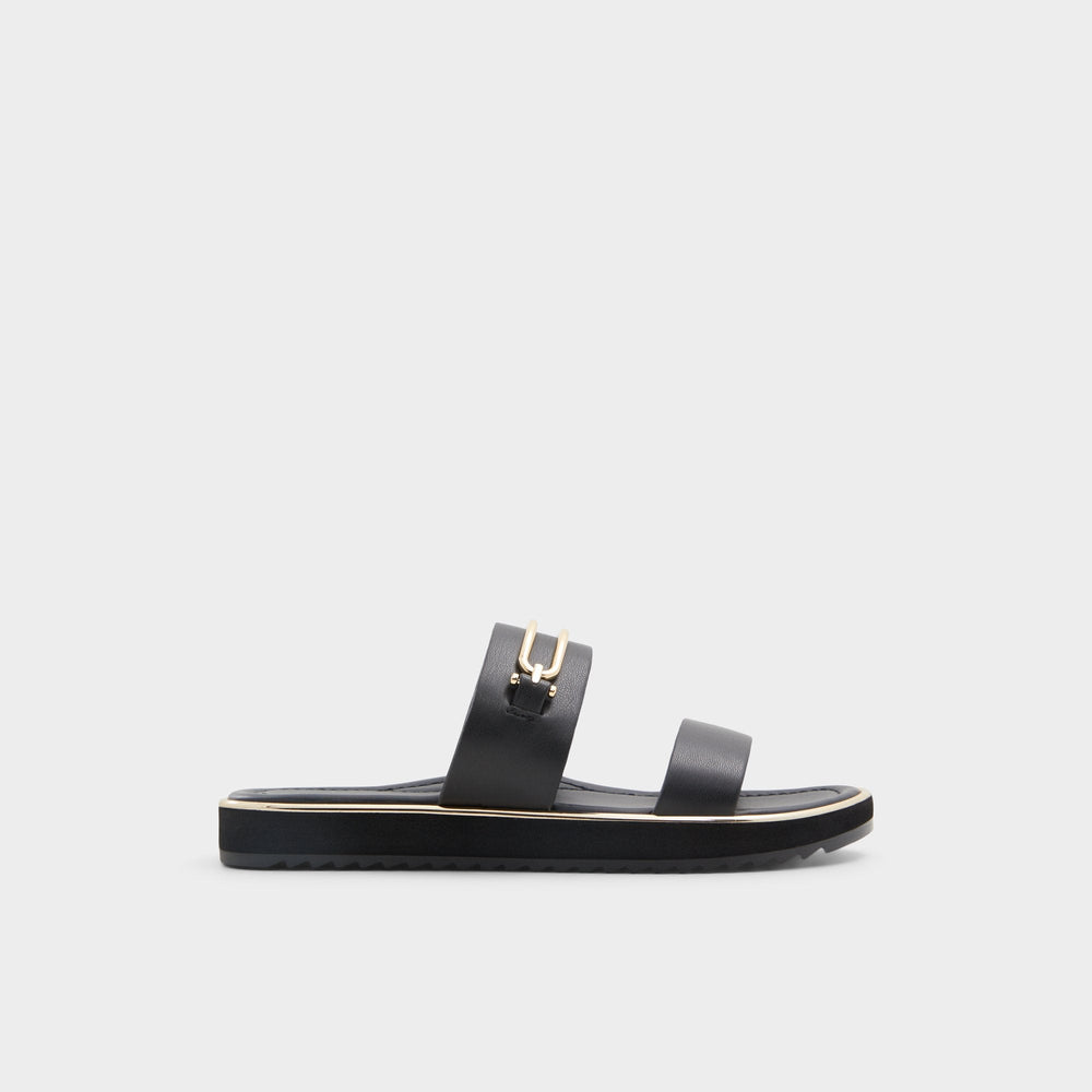 Aldo Lagoon Other Black Women's Strappy sandals - Strappy flat sandal, Footbed sandal
