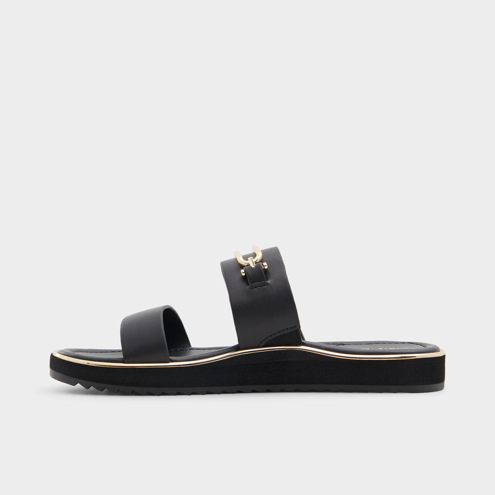 Aldo Lagoon Other Black Women's Strappy sandals - Strappy flat sandal, Footbed sandal