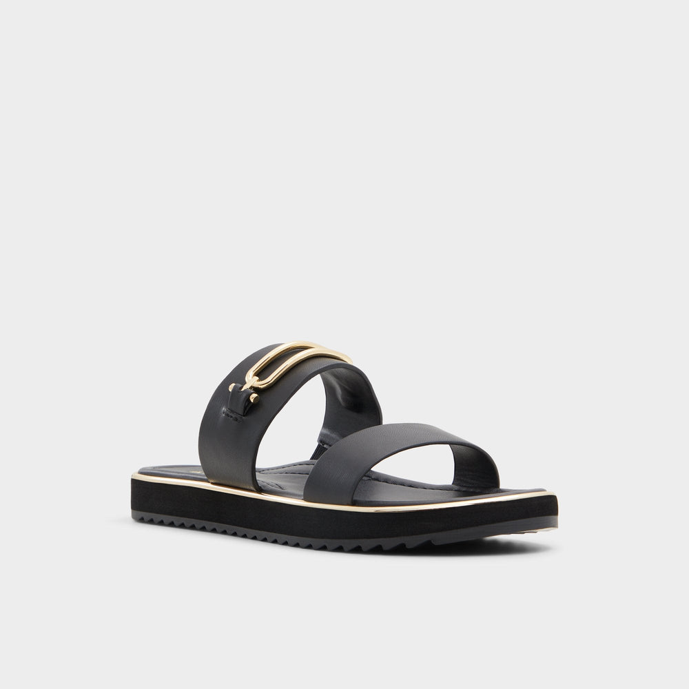 Aldo Lagoon Other Black Women's Strappy sandals - Strappy flat sandal, Footbed sandal
