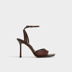 Aldo Sharra in Dark Brown - Strappy heeled sandal, Stiletto heel
