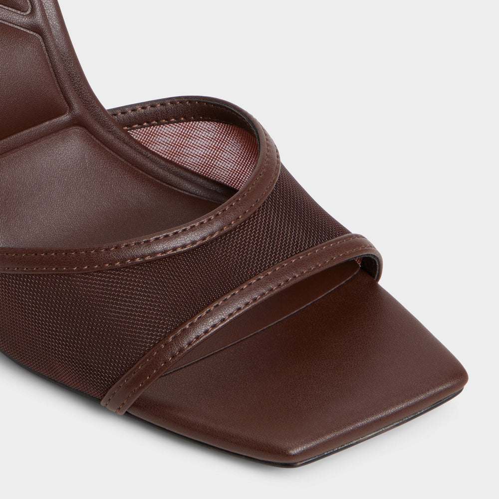 Aldo Sharra in Dark Brown - Strappy heeled sandal, Stiletto heel