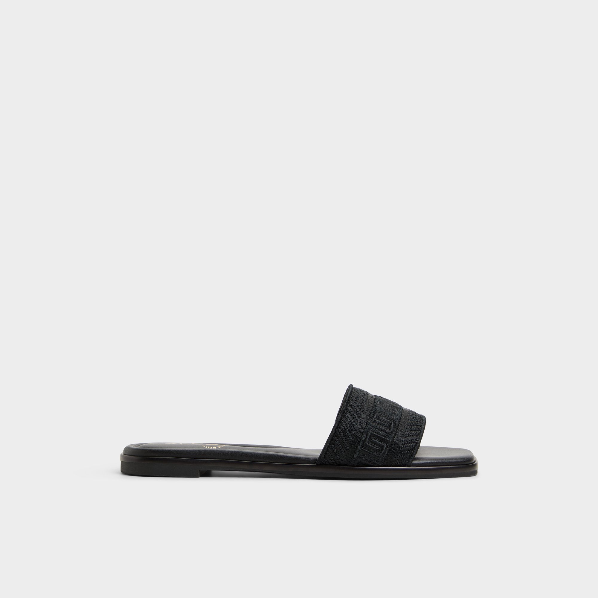 Aldo Oceania Black Women's Flats - Slide sandal