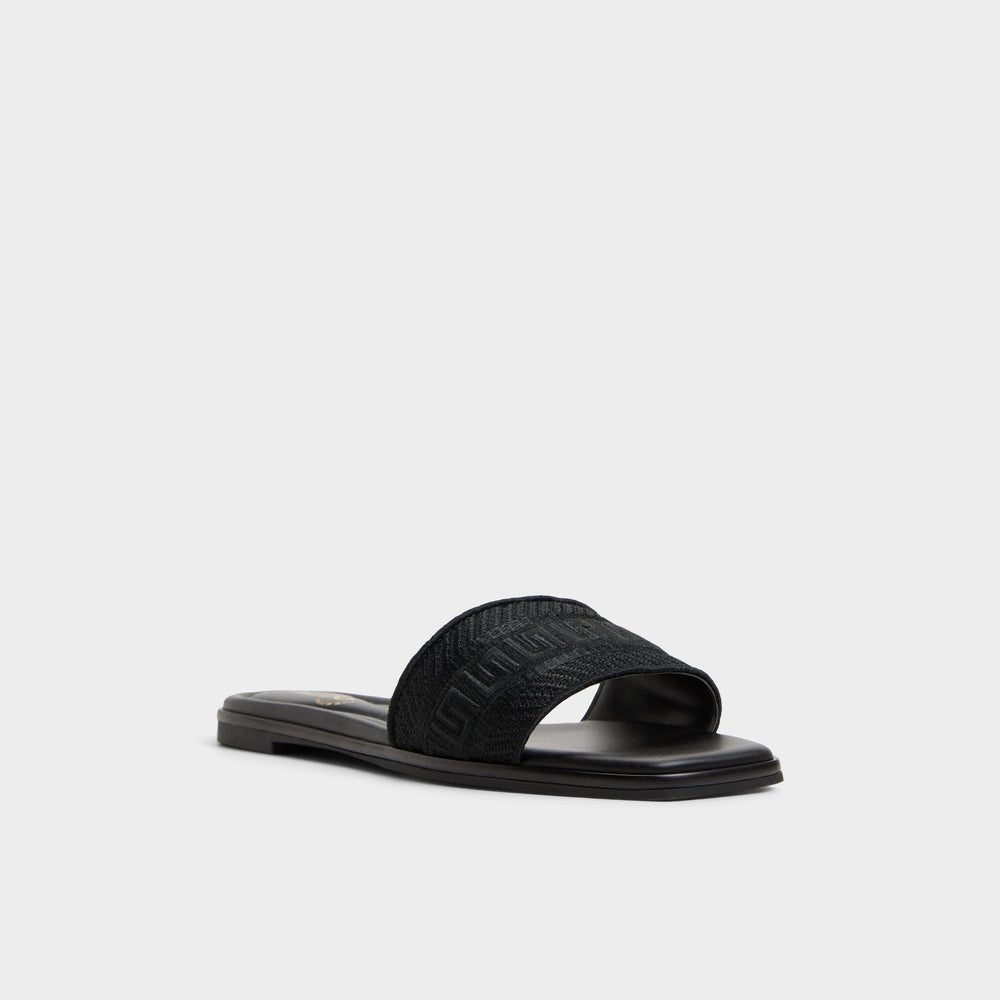 Aldo Oceania Black Women's Flats - Slide sandal