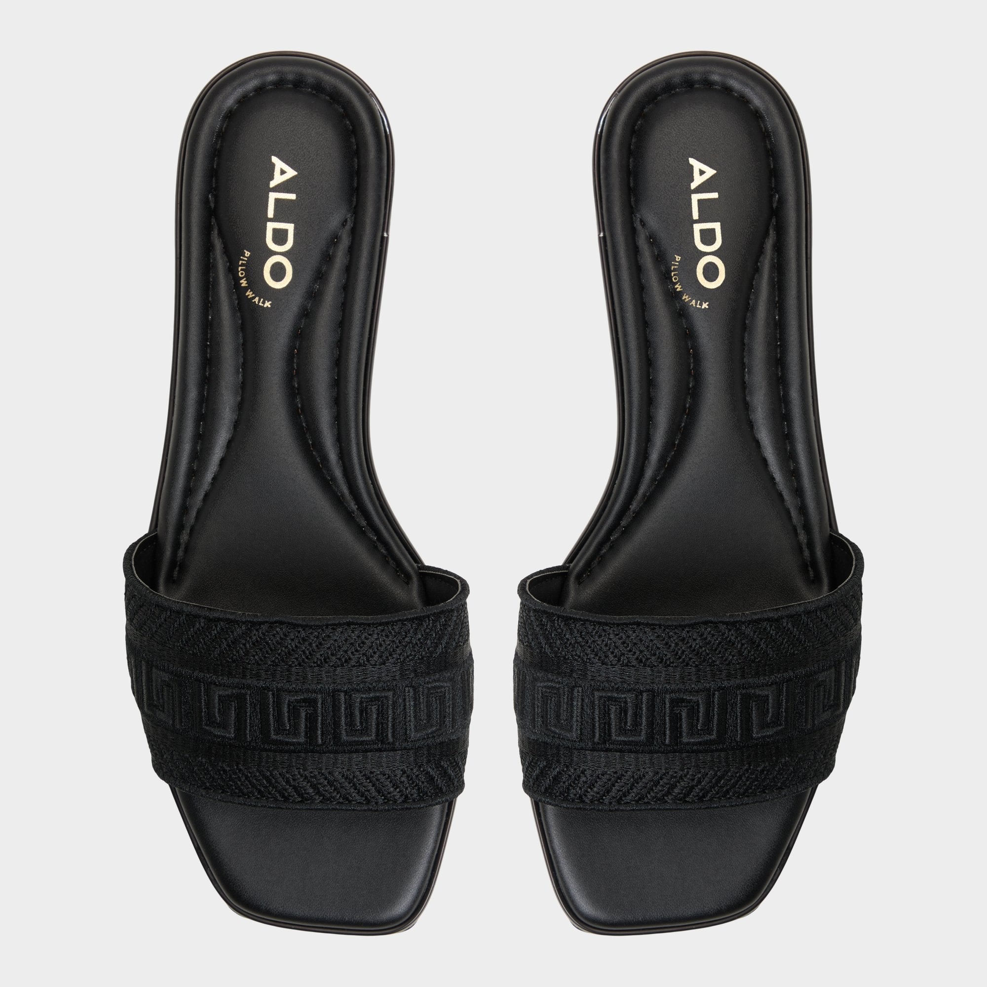 Aldo Oceania Black Women's Flats - Slide sandal