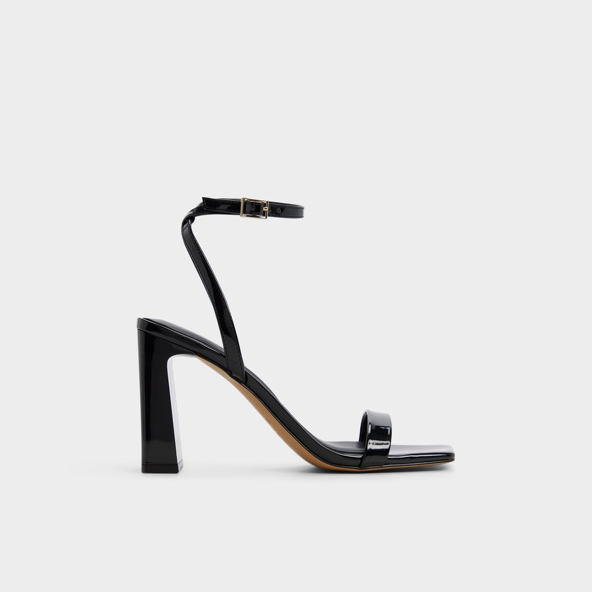 Aldo Azzira in Black - Strappy heeled sandal, Block heel