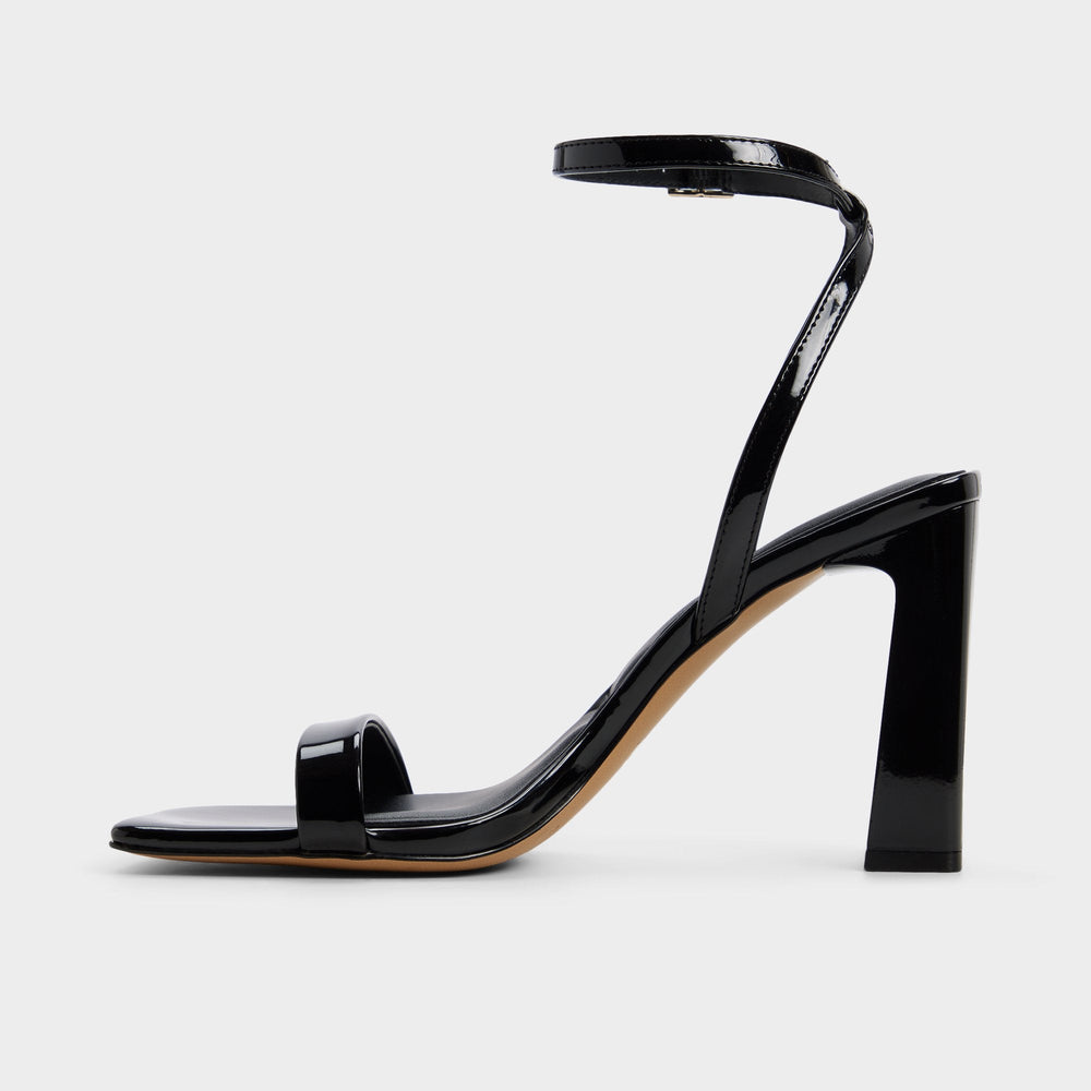Aldo Azzira in Black - Strappy heeled sandal, Block heel