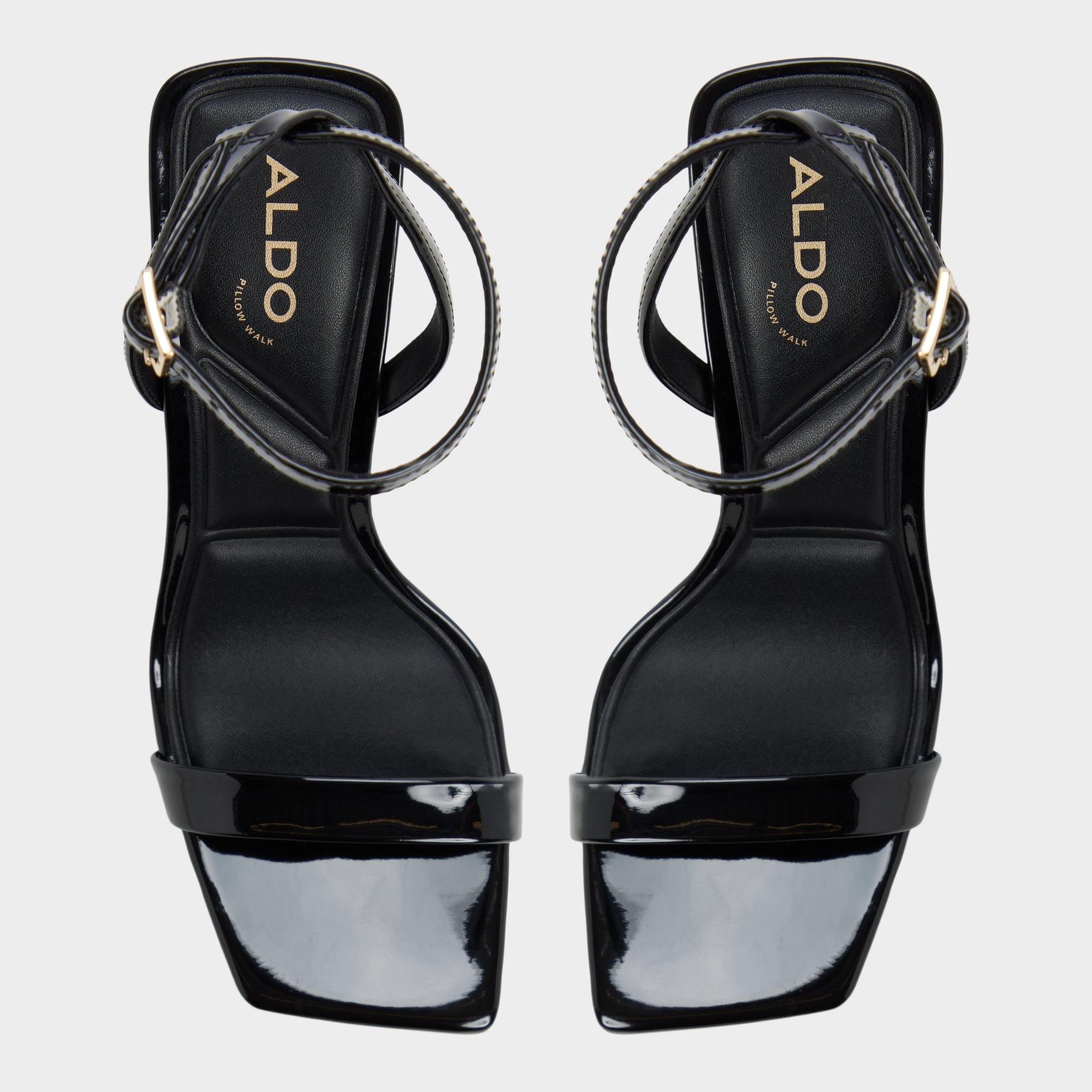 Aldo Azzira in Black - Strappy heeled sandal, Block heel