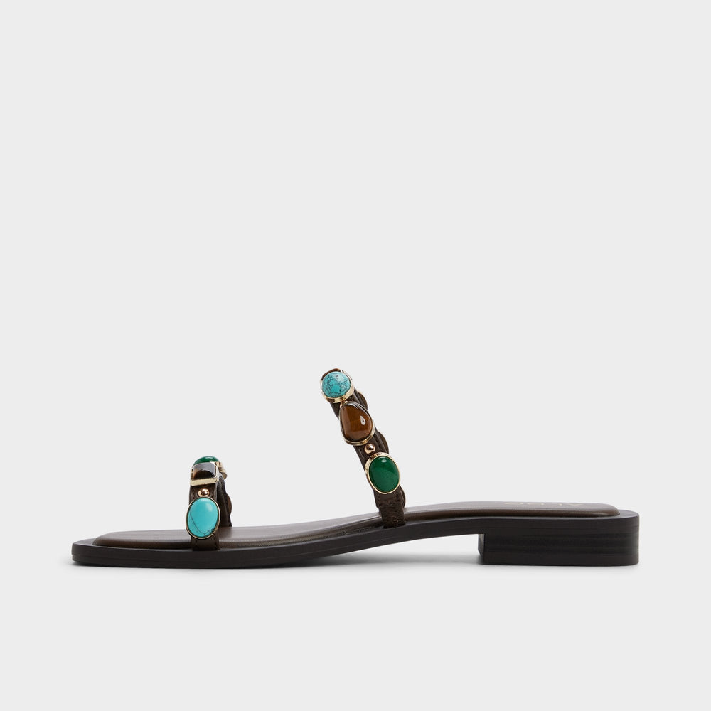 Aldo Sapphira in Dark Brown 14189967 - Slide sandal