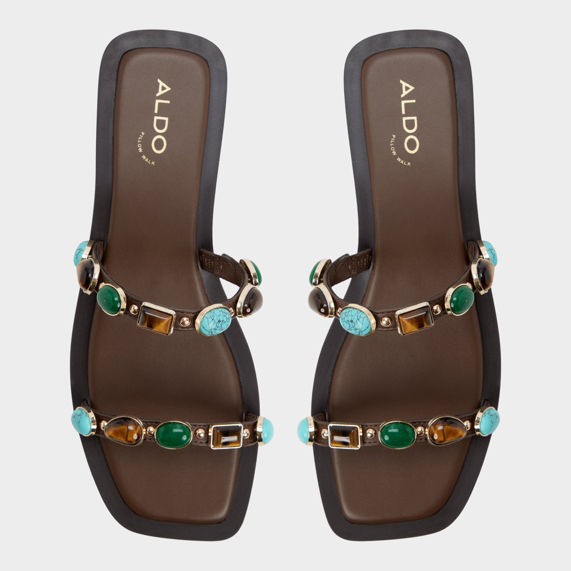 Aldo Sapphira in Dark Brown 14189967 - Slide sandal