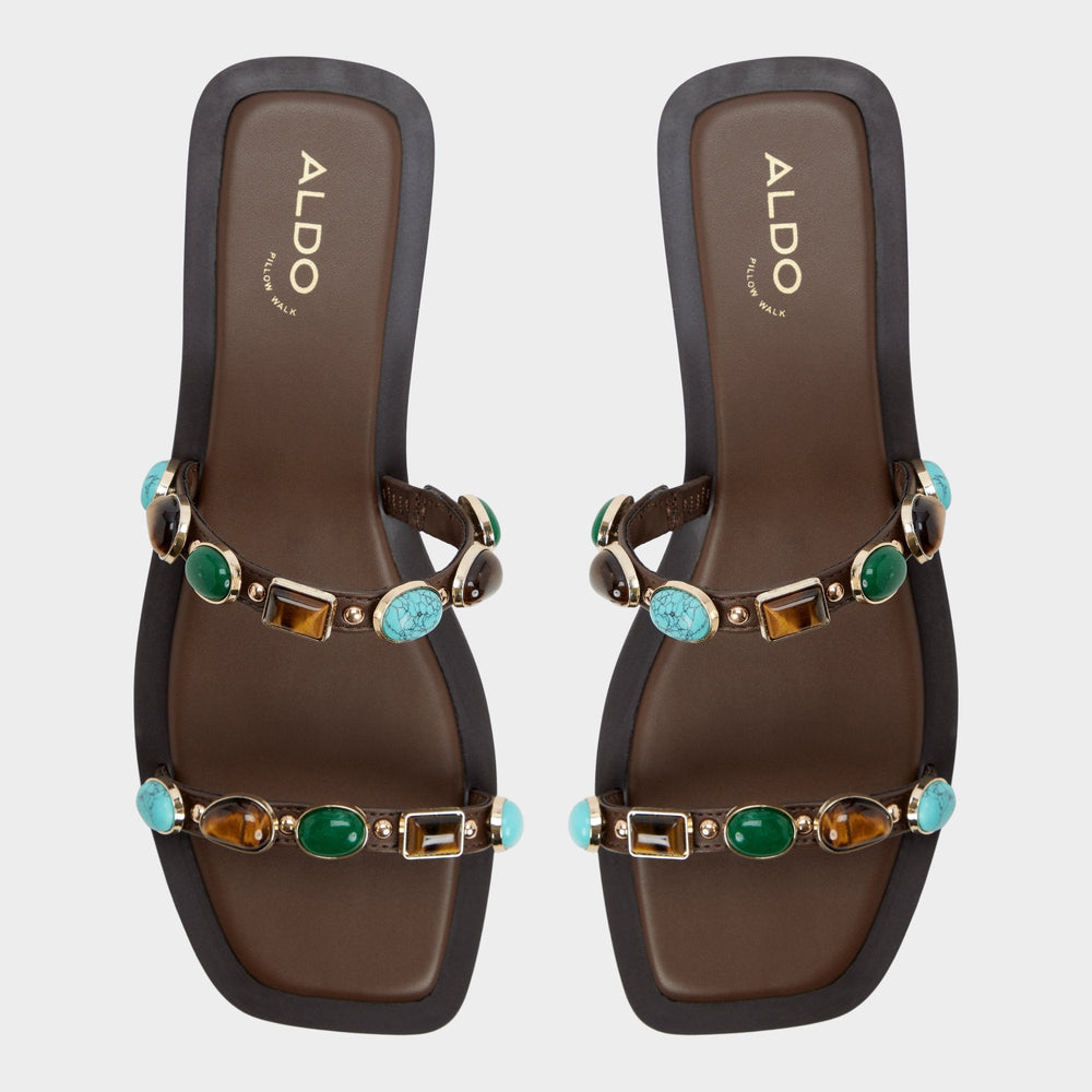 Aldo Sapphira in Dark Brown 14189967 - Slide sandal