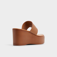 Aldo Friegan in Medium Brown - Slide sandal, Wedge heel