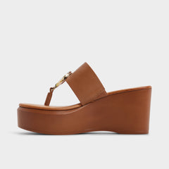 Aldo Friegan in Medium Brown - Slide sandal, Wedge heel