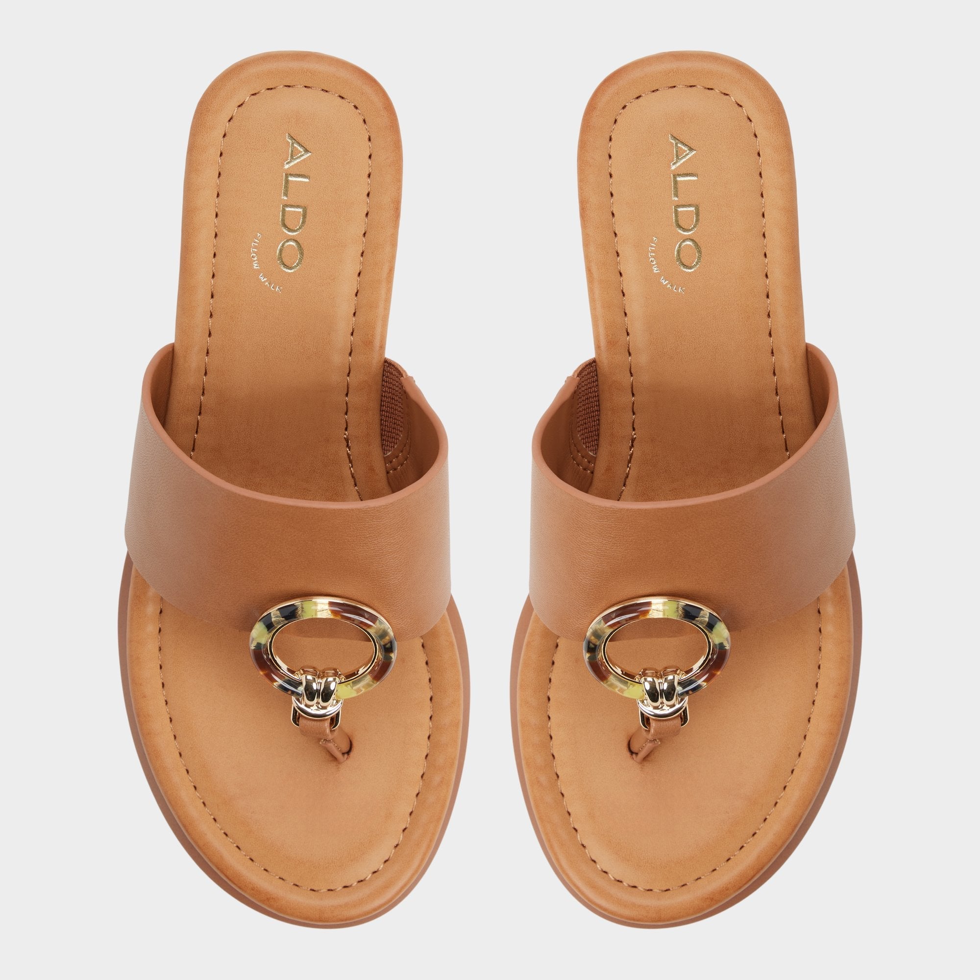 Aldo Friegan in Medium Brown - Slide sandal, Wedge heel