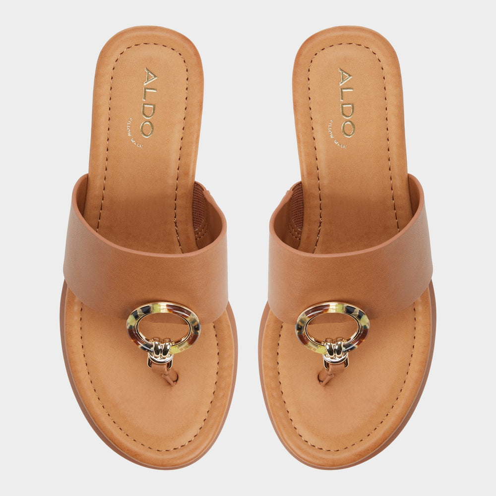 Aldo Friegan in Medium Brown - Slide sandal, Wedge heel