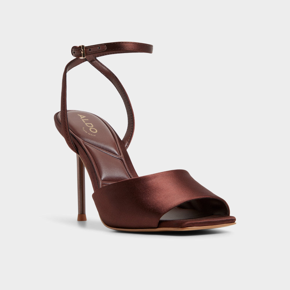Aldo Kaiasien in Dark Brown 14151897 - Strappy heeled sandal, Stiletto heel