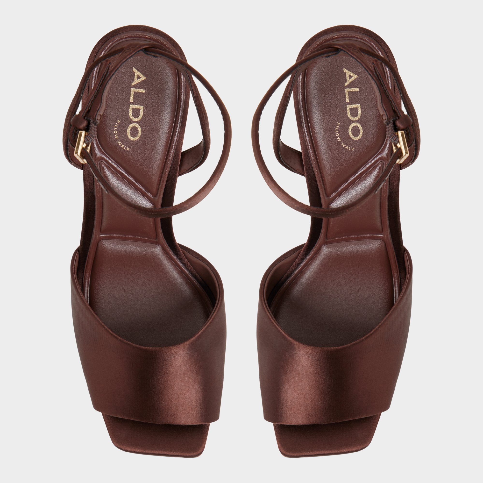 Aldo Kaiasien in Dark Brown 14151897 - Strappy heeled sandal, Stiletto heel