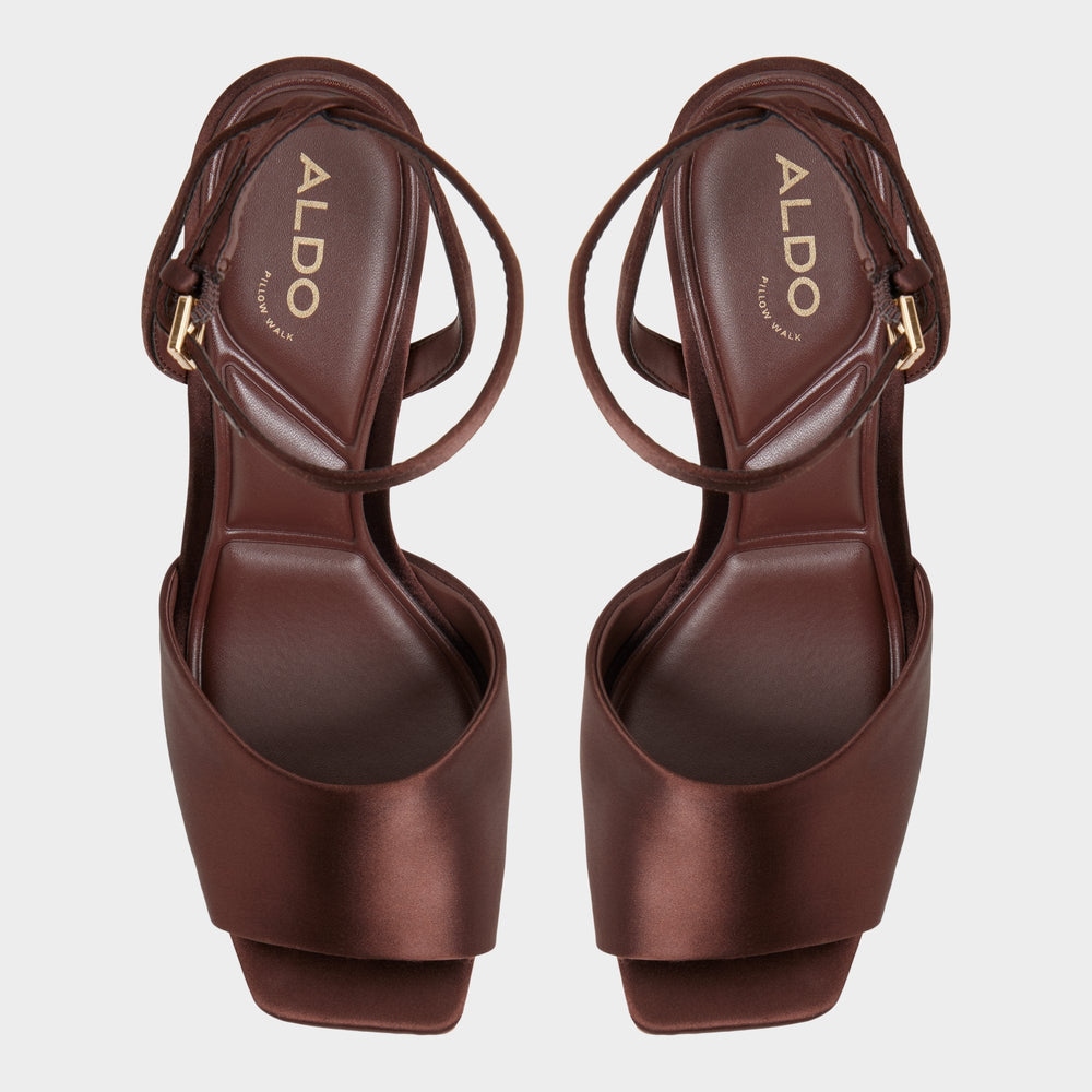 Aldo Kaiasien in Dark Brown 14151897 - Strappy heeled sandal, Stiletto heel