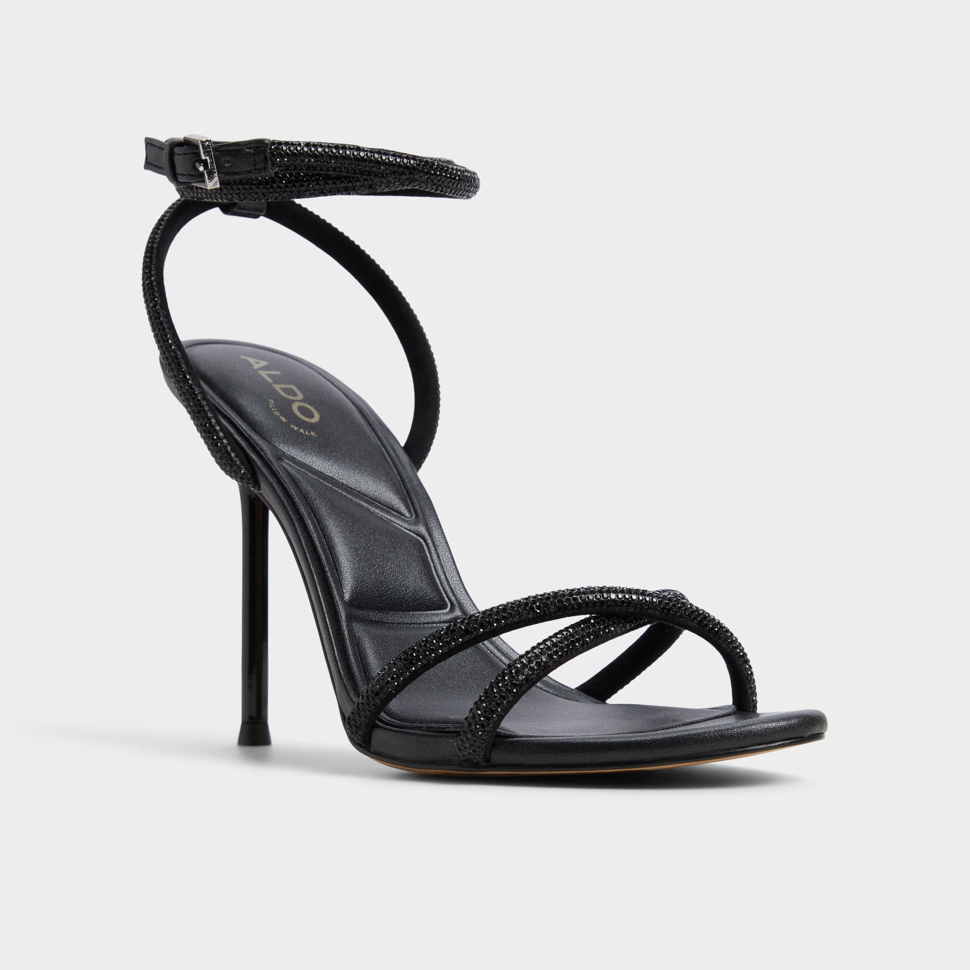 Aldo Manaelden Black Women's Strappy sandals - Strappy heeled sandal, Stiletto heel