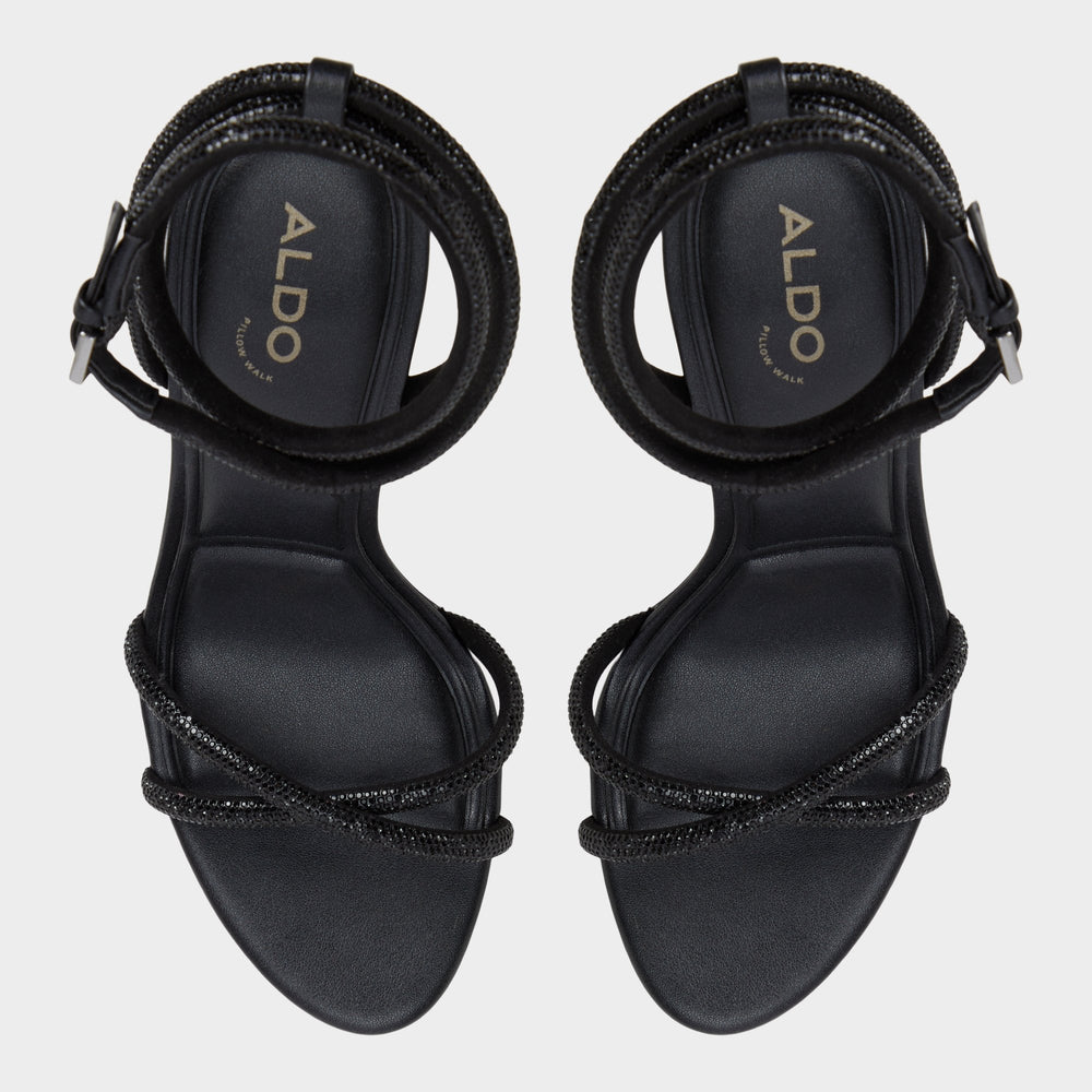 Aldo Manaelden Black Women's Strappy sandals - Strappy heeled sandal, Stiletto heel