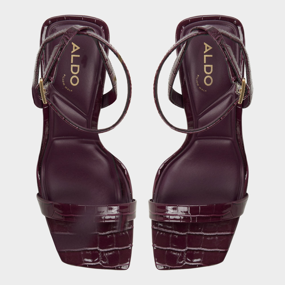 Aldo Azzira in Bordo - Strappy heeled sandal, Block heel