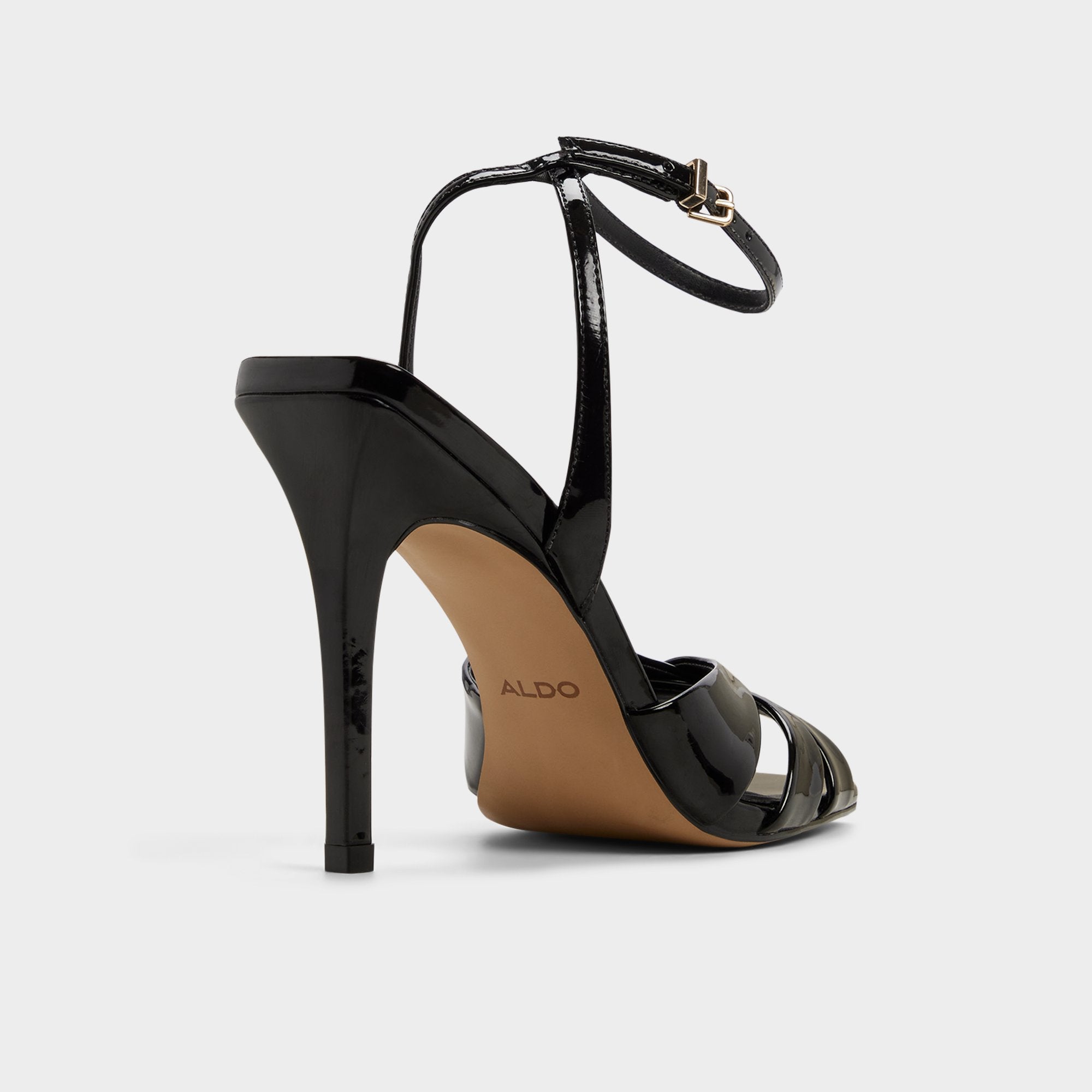 Aldo Meteora in Black - Strappy heeled sandal, Stiletto heel