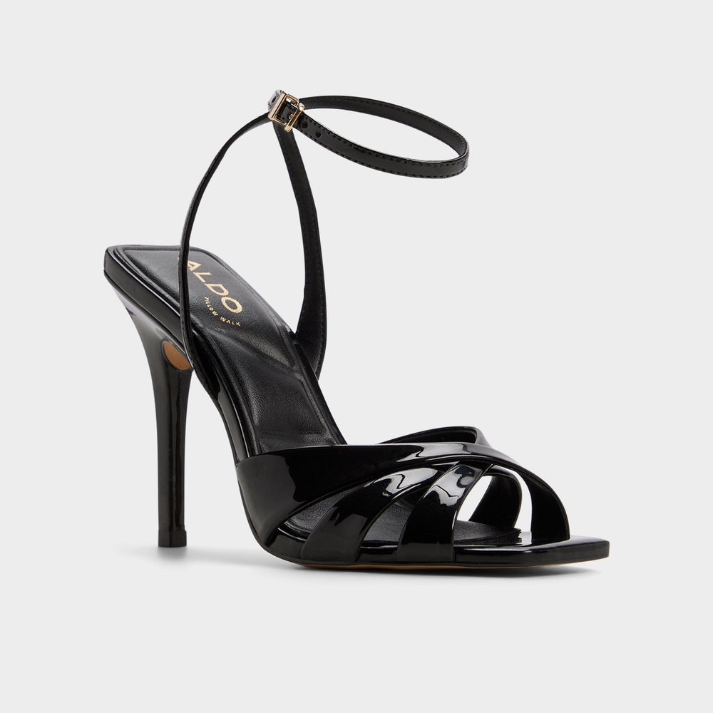 Aldo Meteora in Black - Strappy heeled sandal, Stiletto heel