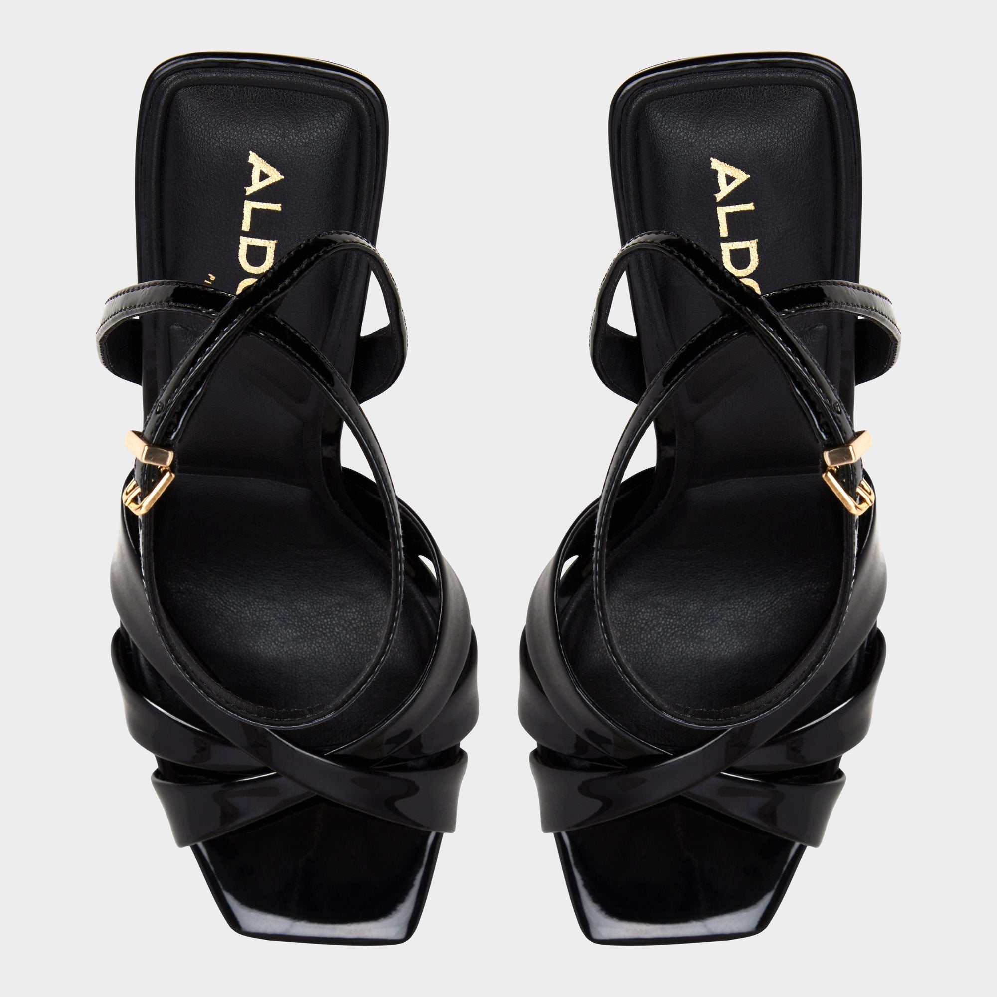 Aldo Meteora in Black - Strappy heeled sandal, Stiletto heel