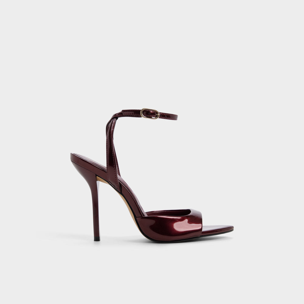 Aldo Forevermore in Medium Red - Strappy heeled sandal, Stiletto heel