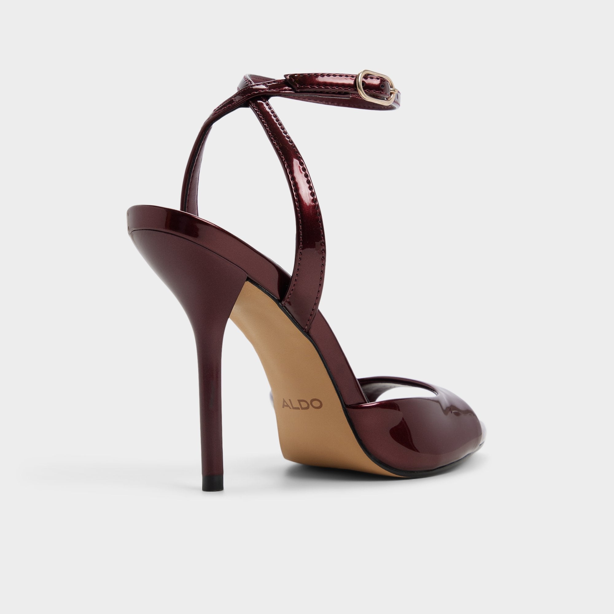 Aldo Forevermore in Medium Red - Strappy heeled sandal, Stiletto heel