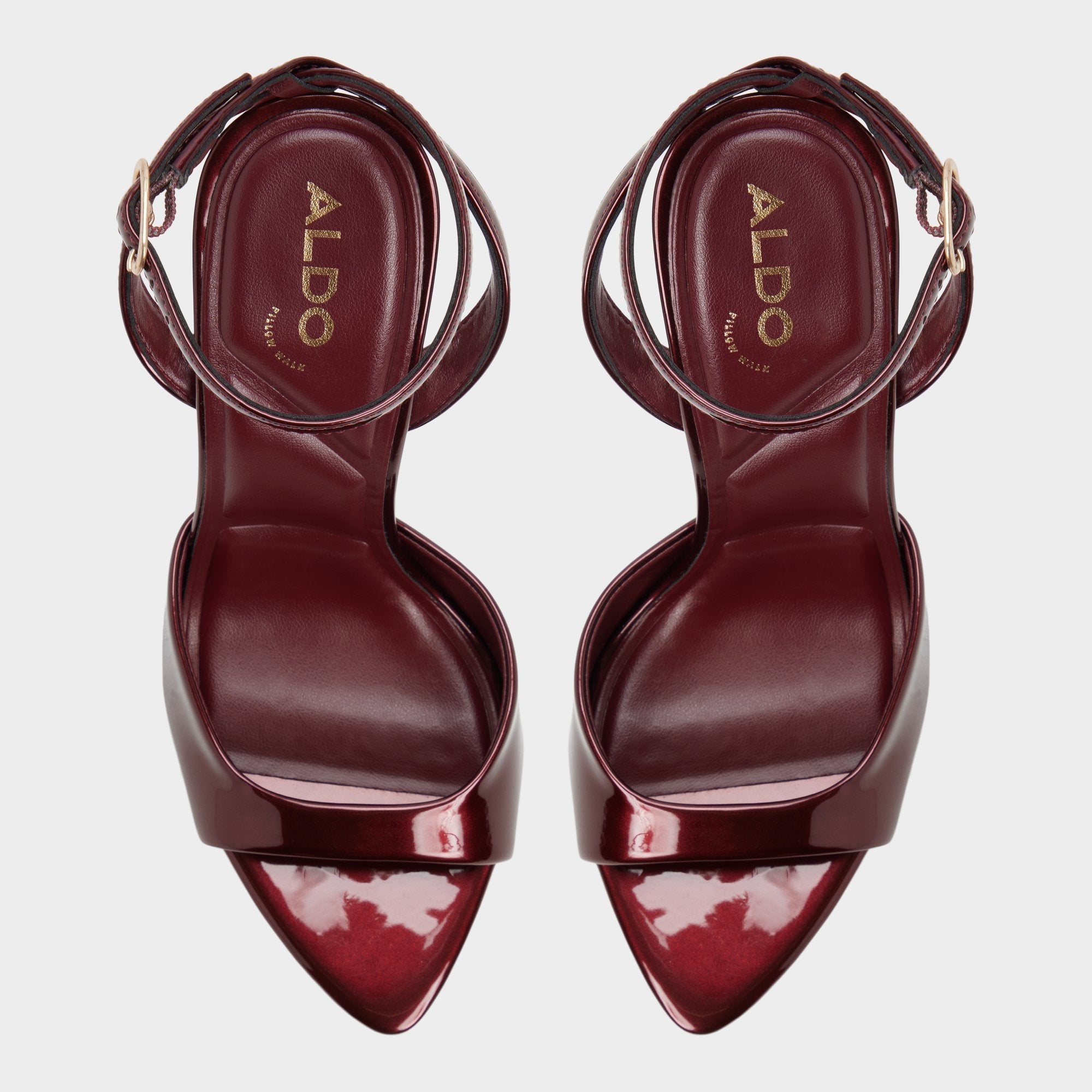 Aldo Forevermore in Medium Red - Strappy heeled sandal, Stiletto heel