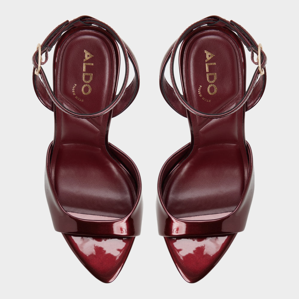 Aldo Forevermore in Medium Red - Strappy heeled sandal, Stiletto heel